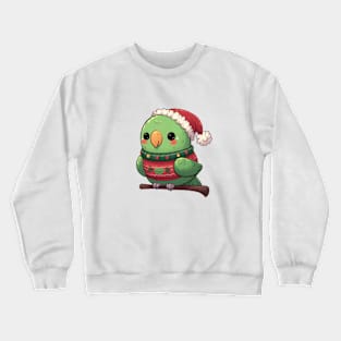 Green Christmas Parrot Crewneck Sweatshirt